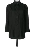 Valentino Oversized Neck Tie Shirt - Black