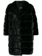 Simonetta Ravizza Textured Furry Coat - Black