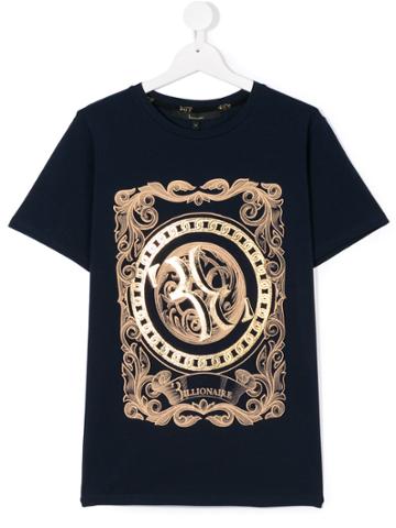 Billionaire Kids Logo Patch T-shirt - Blue