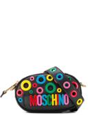 Moschino Multicolour Eyelets Belt Bag - Black