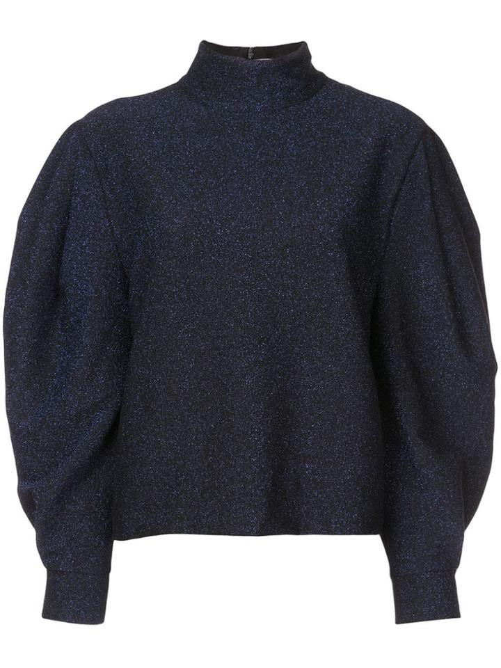 Patbo Lurex Super Sleeve Sweater - Blue
