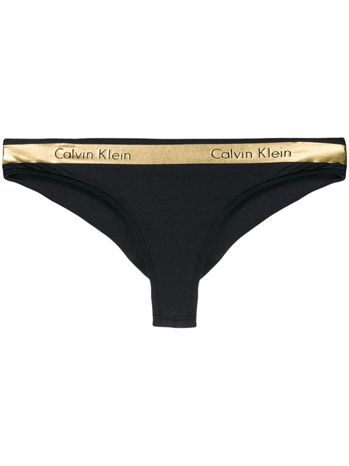 Calvin Klein Jeans Logo Waistband Bikini Briefs - Black
