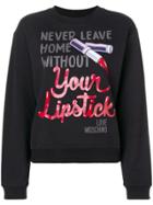 Love Moschino Lipstick Sweatshirt - Black