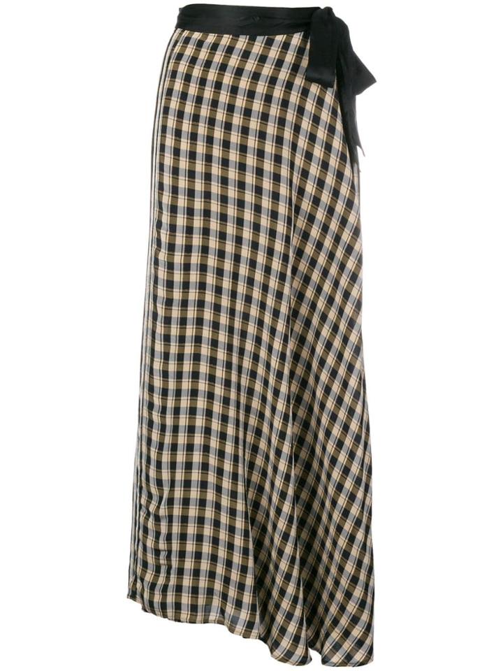 Forte Forte Check Flared Maxi Skirt - Black