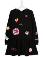 Little Marc Jacobs Teen Glittery Print Dress - Black