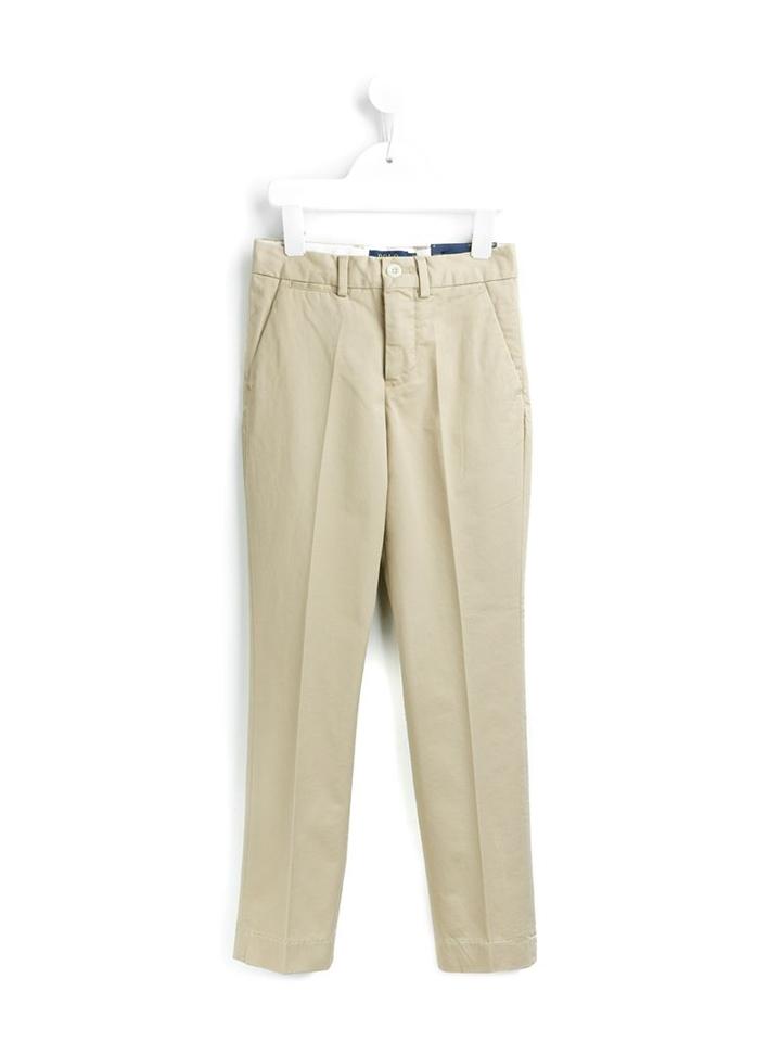 Ralph Lauren Kids Straight Leg Trousers, Boy's, Size: 6 Yrs, Nude/neutrals