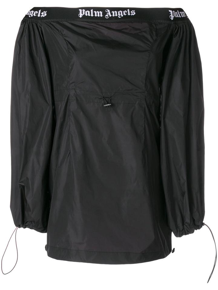 Palm Angels Off-shoulder Mini Dress - Black