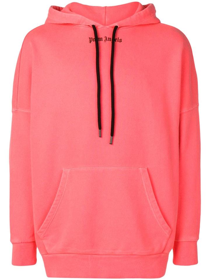 Palm Angels Logo Hooded Sweatshirt - Pink