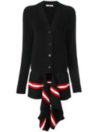 Givenchy Waist Tie Cardigan, Women's, Size: Small, Black, Cotton/polyamide/spandex/elastane