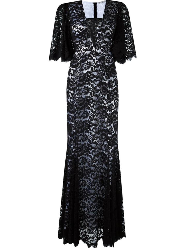 Martha Medeiros Lace Maxi Dress - Black