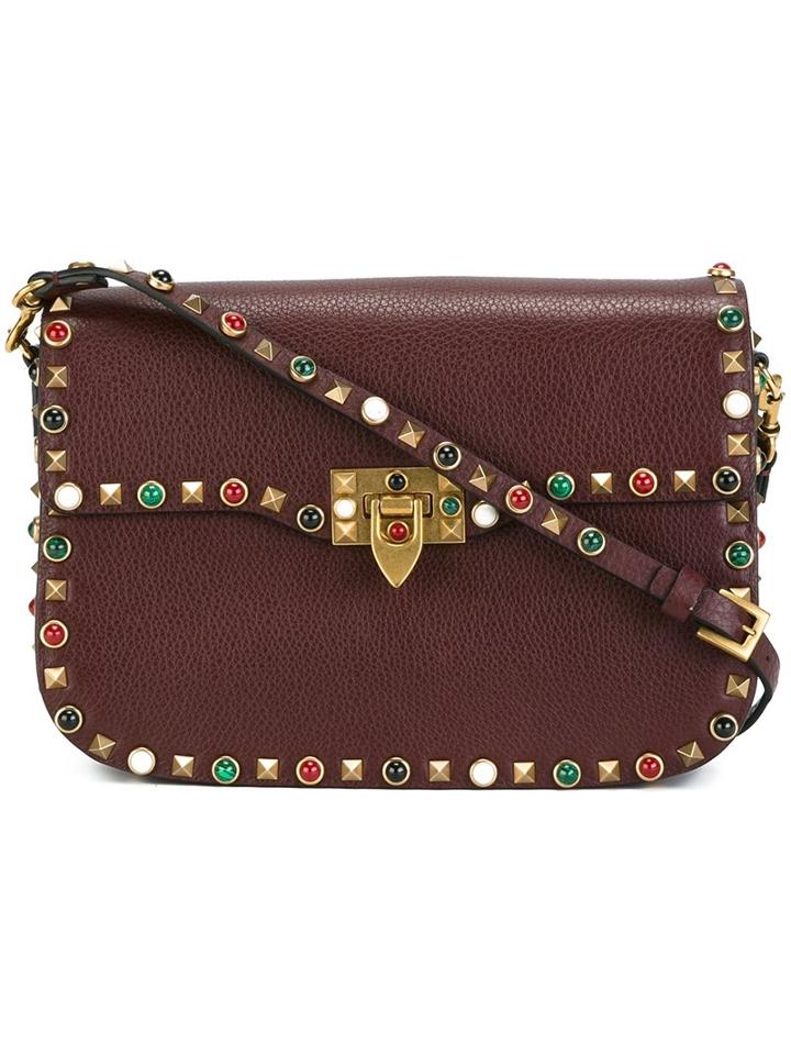 Valentino 'rockstud Rolling' Shoulder Bag, Women's, Red