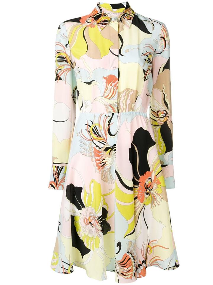 Emilio Pucci Mirabilis Print Shirt Dress - Pink