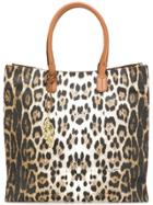 Roberto Cavalli Leopard Shopper Bag - Brown