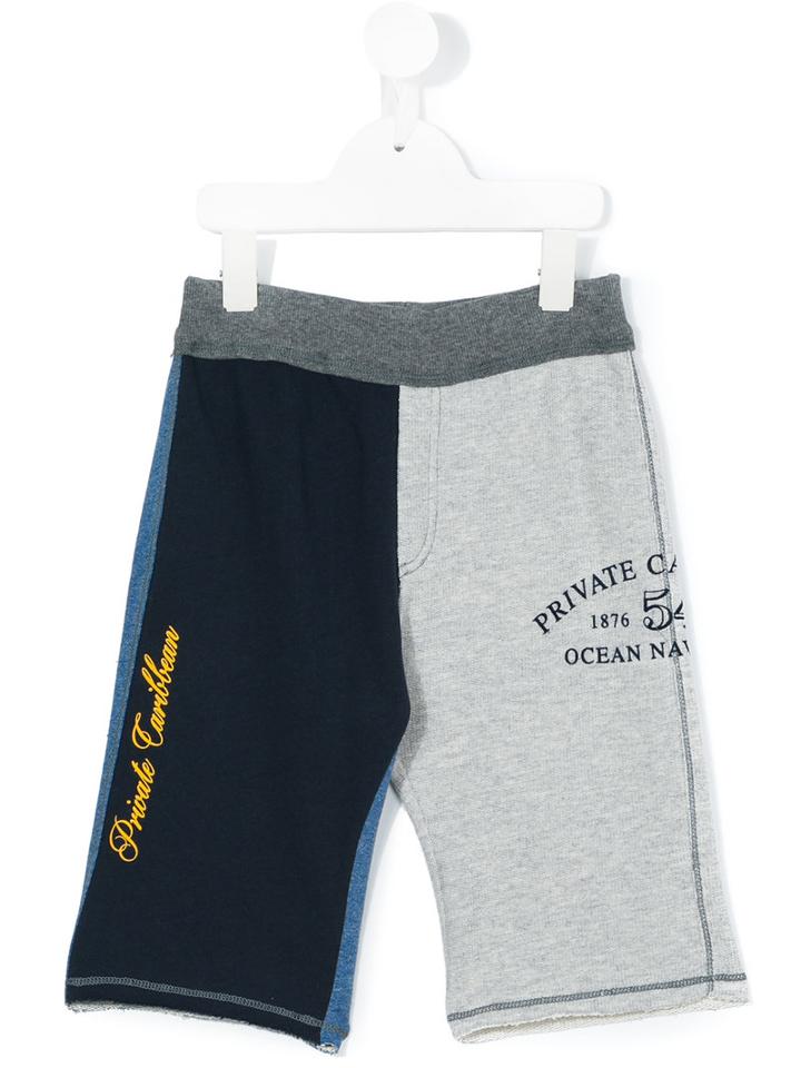 Lapin House - 'pirate Caribbean' Print Sweatshorts - Kids - Cotton/acrylic/polyamide/tactel - 3 Yrs, Grey