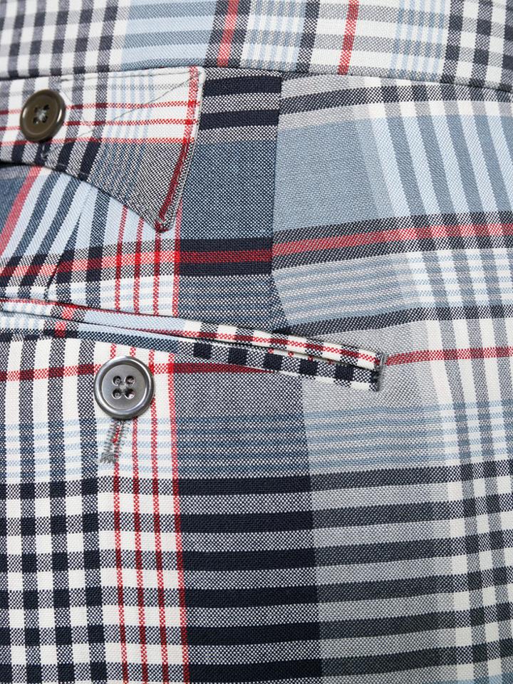 Thom Browne Plaid Tailored Cropped Trousers - Blue