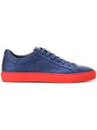 Hide & Jack Textured Lace-up Sneakers - Blue