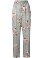 Antonelli Floral Print Trousers - Green