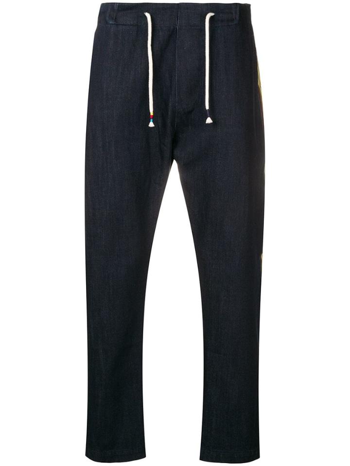 The Silted Company Denim Tapered Trousers - Blue