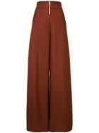 Christian Siriano Zipped Palazzo Pants - Yellow & Orange