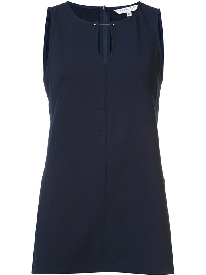 Trina Turk Round Neck Sleeveless Blouse