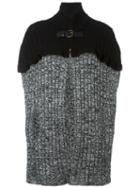 Philosophy Di Lorenzo Serafini Knitted Cardi-cape, Women's, Size: 46, Grey, Virgin Wool