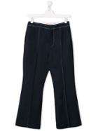 Marni Kids Teen Contrast Stitching Trousers - Blue