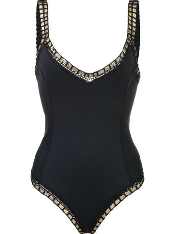Kiini Cha Cha One-piece Swimsuit, Size: Medium, Black, Nylon/polyester/spandex/elastane