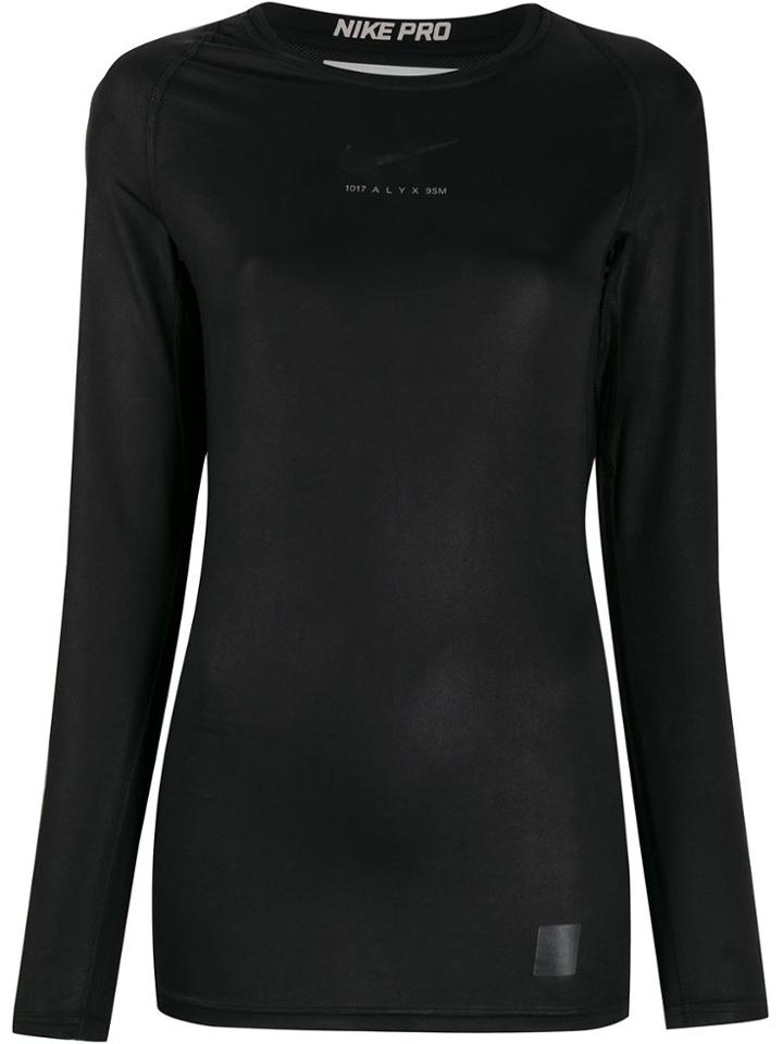 1017 Alyx 9sm X Nike Raglan-sleeves Logo Top - Black