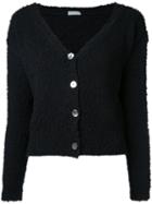 Estnation - Cropped Bouclé Cardigan - Women - Cotton/nylon/polyester - 38, Black, Cotton/nylon/polyester