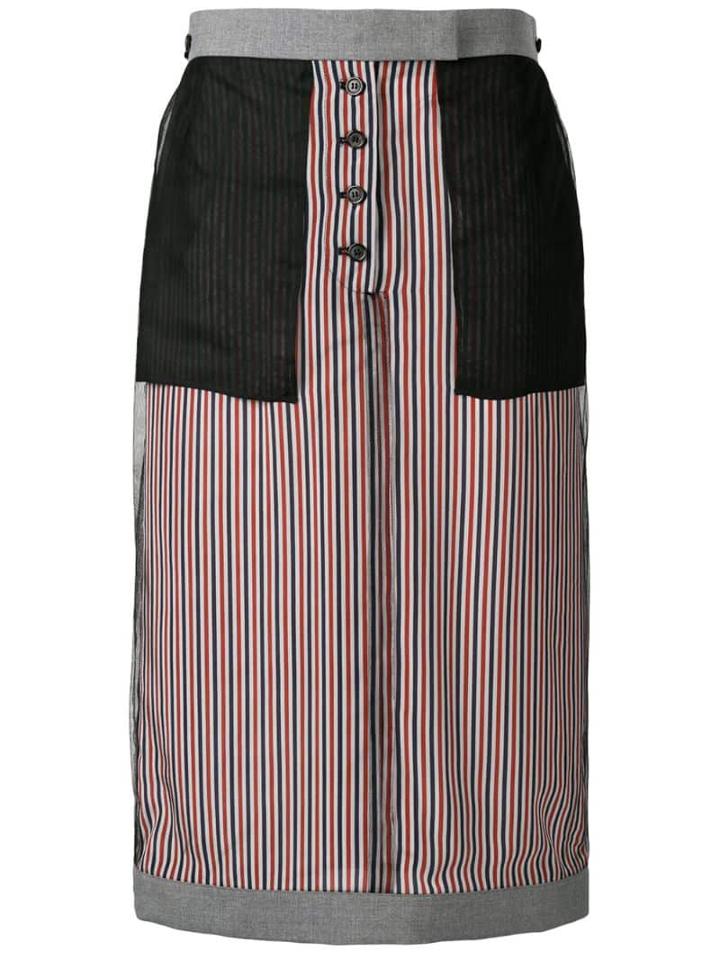 Thom Browne Exposed School Uniform Sack Skirt - Blue