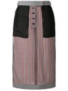 Thom Browne Exposed School Uniform Sack Skirt - Blue