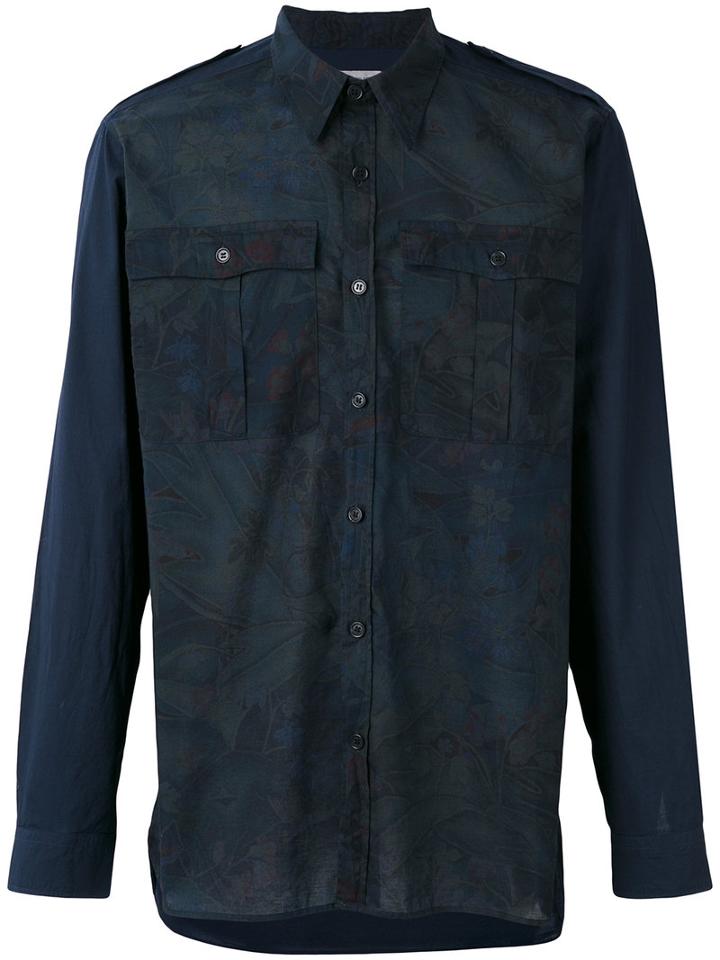 Dries Van Noten - Flower Print Shirt - Men - Cotton - 46, Blue, Cotton