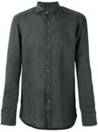 Fay - Long Sleeve Shirt - Men - Linen/flax - 43, Grey, Linen/flax