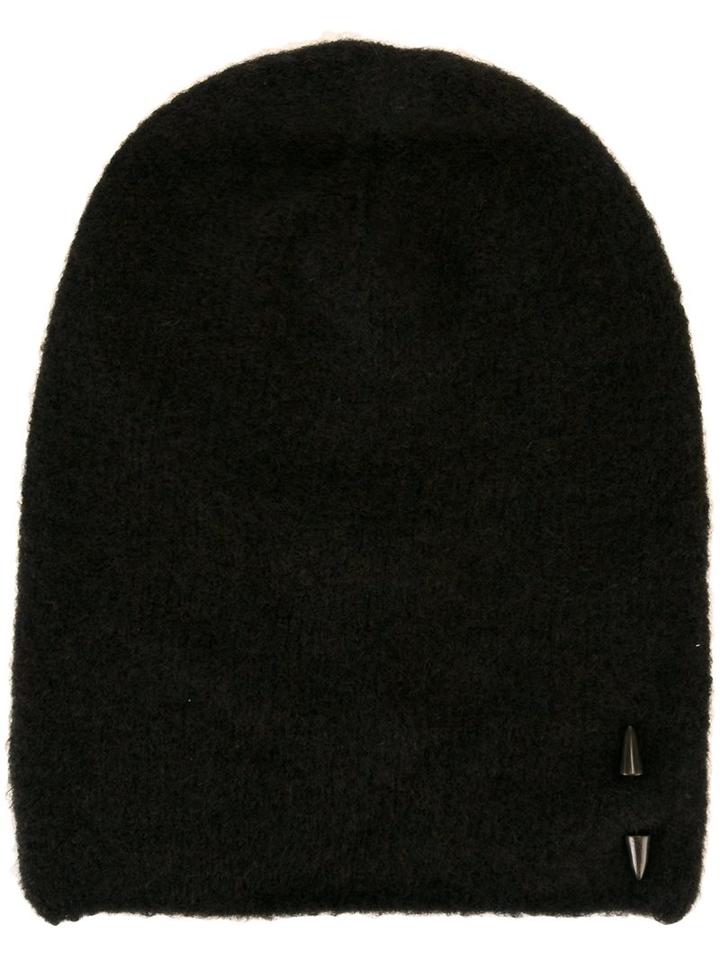 Isabel Benenato Stud Detail Beanie, Women's, Brown, Polyamide/spandex/elastane/yak/merino