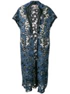 Antonio Marras Embroidered Jacket, Women's, Size: 40, Blue, Cork/polyester