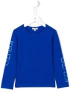 Kenzo Kids Logo Print T-shirt, Girl's, Size: 12 Yrs, Blue