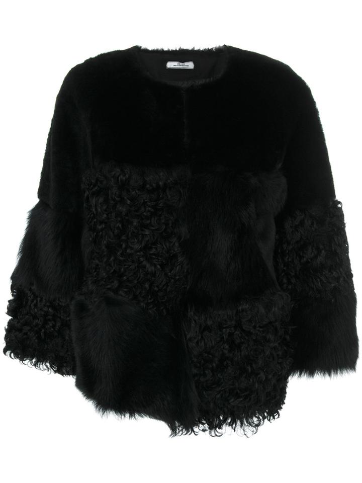 Desa 1972 Short Fur Jacket - Black