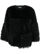 Desa 1972 Short Fur Jacket - Black