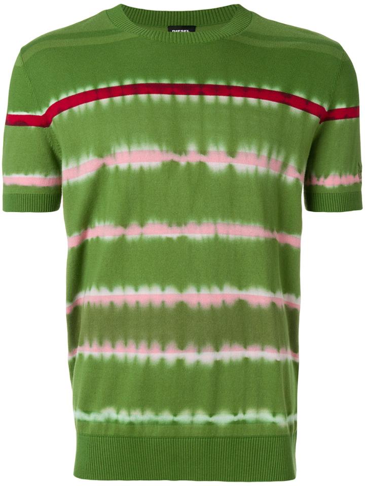 Diesel Fine Knit Tie-dye T-shirt - Green
