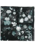 Alexander Mcqueen Floral Print Scarf - Black