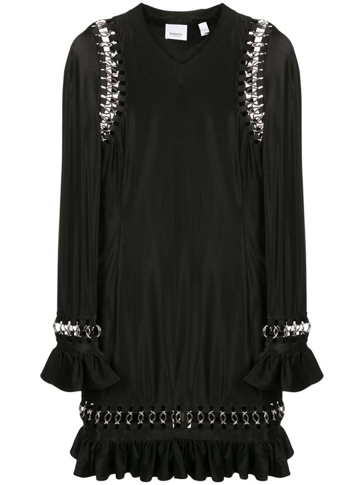 Burberry Ring-pierced Long-sleeved Dress - Black