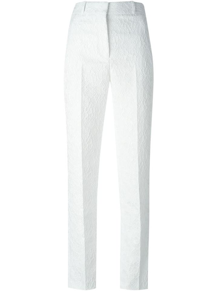 Givenchy Embroidered Trousers, Women's, Size: 36, White, Polyester/polyamide/spandex/elastane/silk