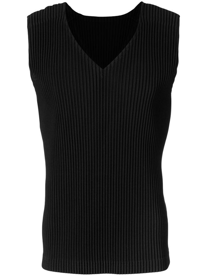 Homme Plissé Issey Miyake V-neck Tank Top - Blue