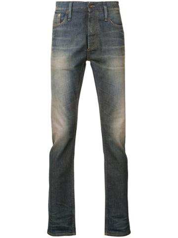 Denham Faded Effect Jeans, Men's, Size: 36/34, Blue, Cotton/spandex/elastane