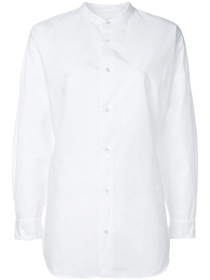 En Route Band Collar Shirt, Women's, White, Cotton