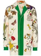 Gucci Ny Yankees Floral Print Wool Jacket - Neutrals
