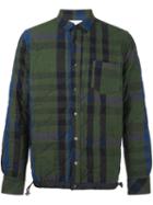 Sacai Quilted Shirt Jacket, Men's, Size: 3, Green, Cotton/polyester