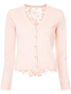 Loveless Embroidered Back Cardigan - Pink & Purple
