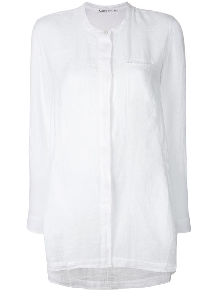 Transit Band Collar Shirt - White