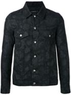 Roar Floral Patterned Jacket, Men's, Size: Iii, Black, Polyester/cotton